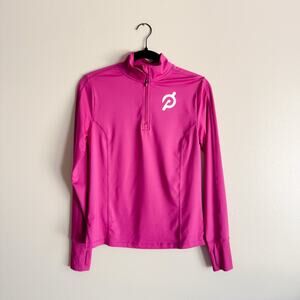 Peloton Pink Long Sleeve Quarter Zip Pullover Lightweight Jacket - XS